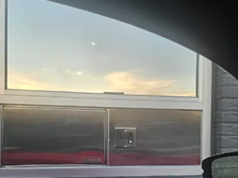 Michael's photo from the drive-thru lane, taken from the driver's seat